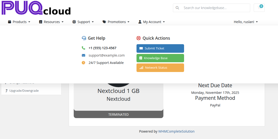 Modern Shadow style — mega menu