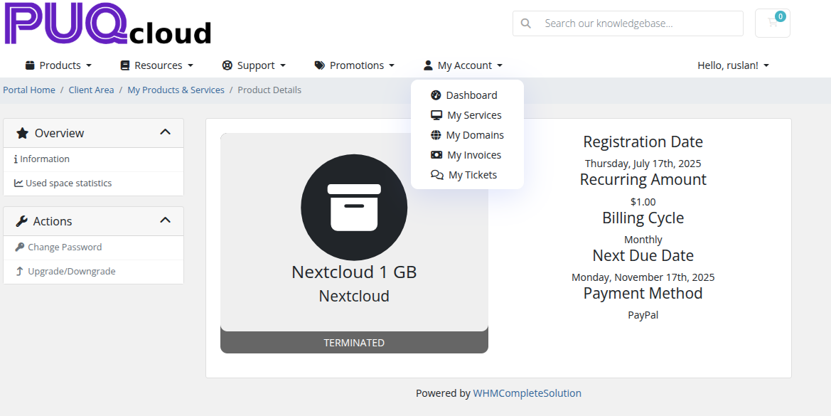 Gradient Wave style — dropdown menu