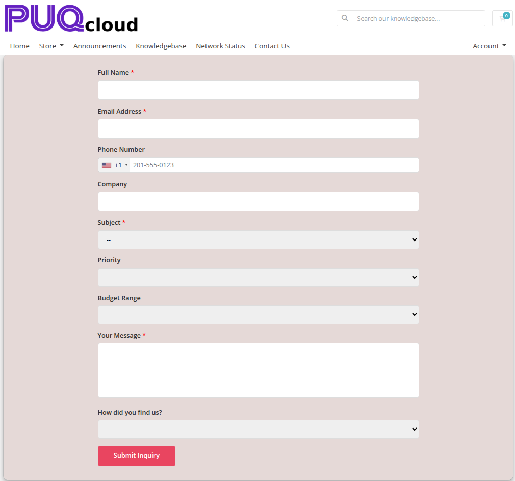 Contact Form widget frontend render