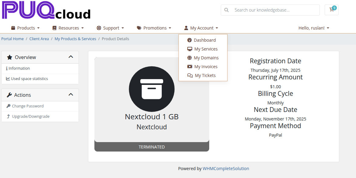 Classic Bordered style — dropdown menu