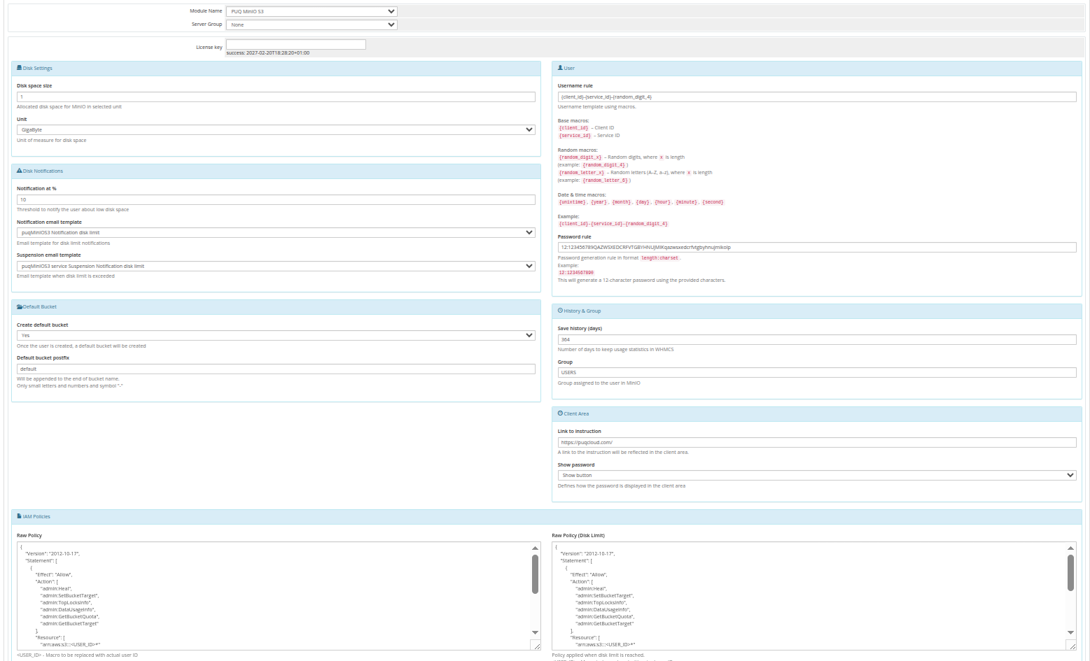 Product configuration
