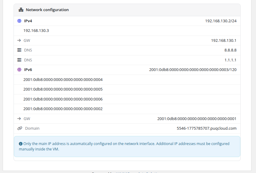 Network configuration