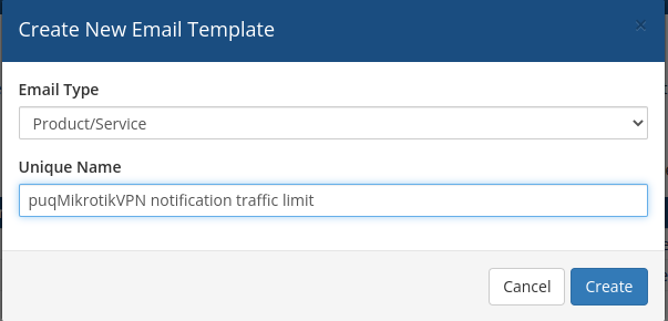 Email template creation