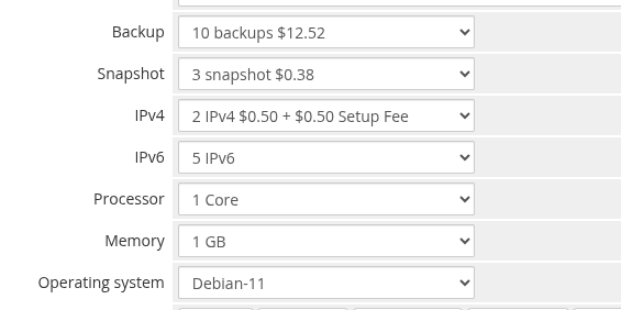 Configurable options dropdowns