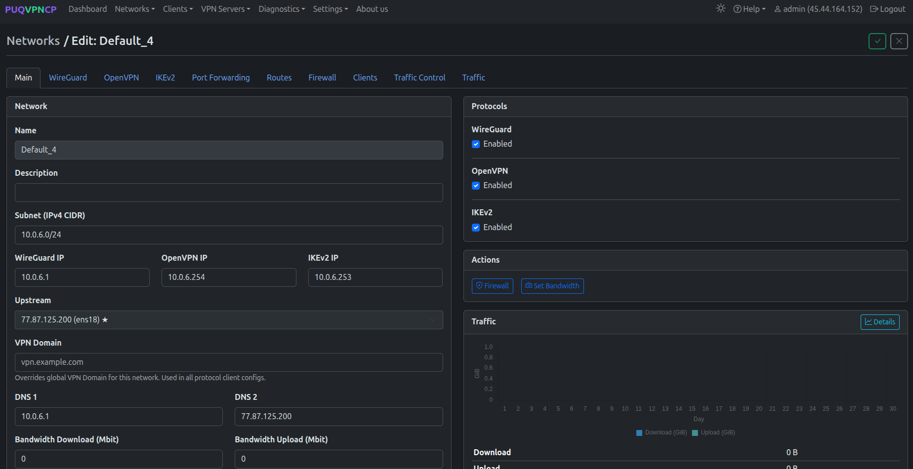 Network — enable protocols