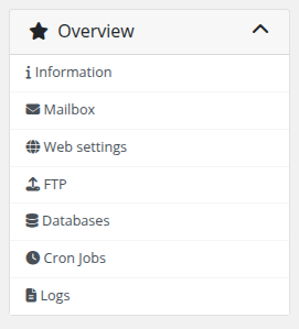 Vanity client sidebar