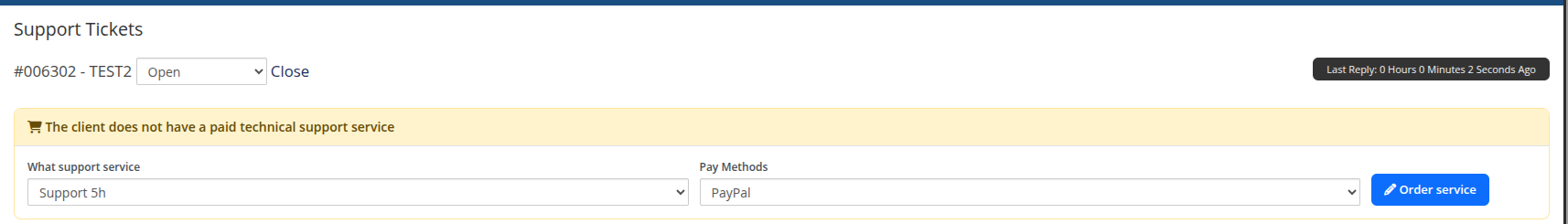 Order service inline