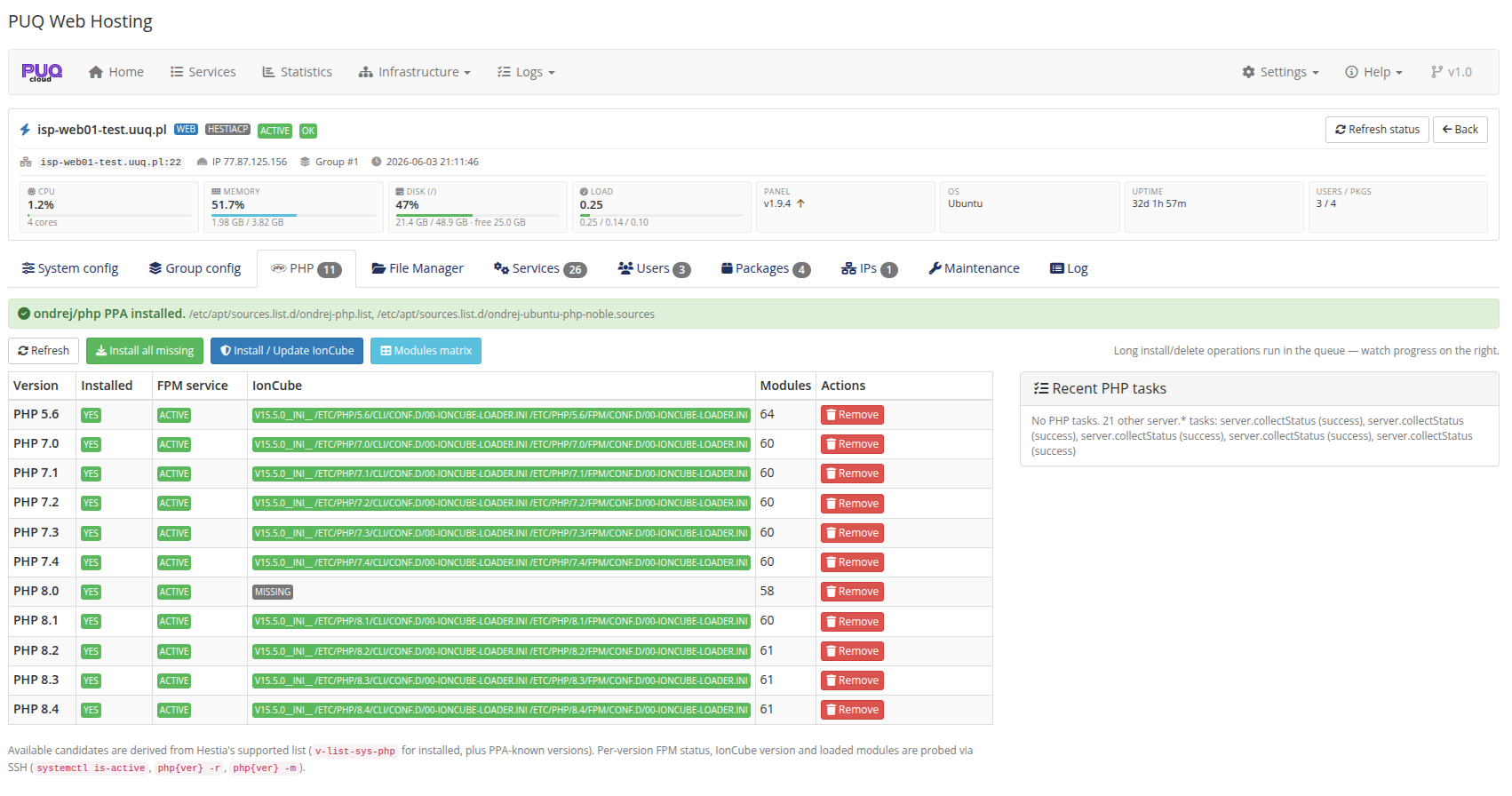 Server Actions — PHP