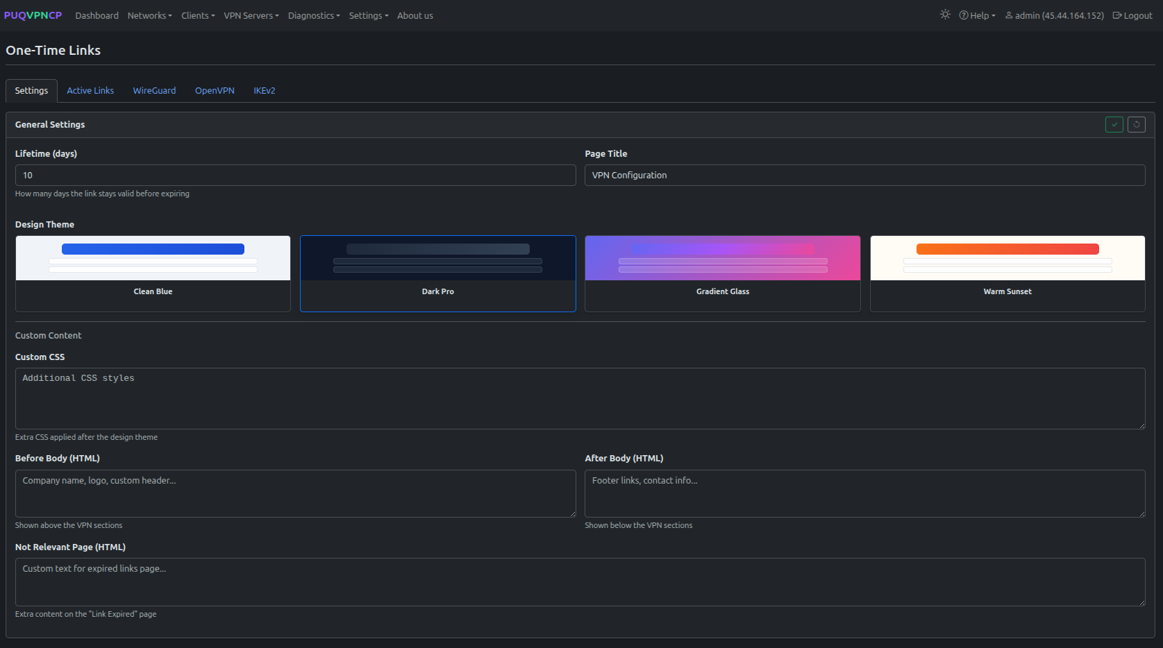 OTL configuration