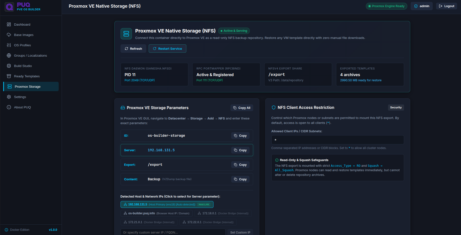 Proxmox Storage Configuration