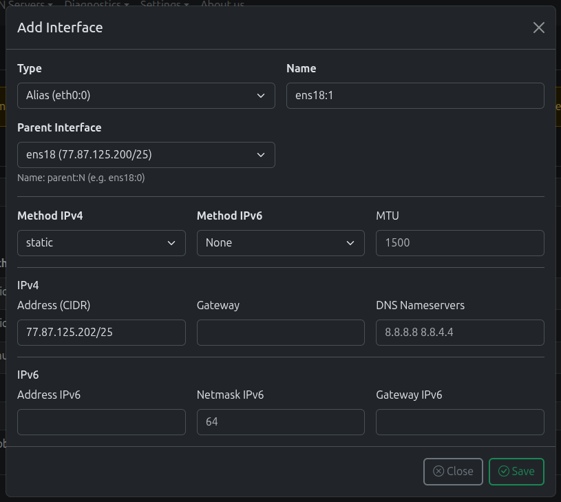 Add interface