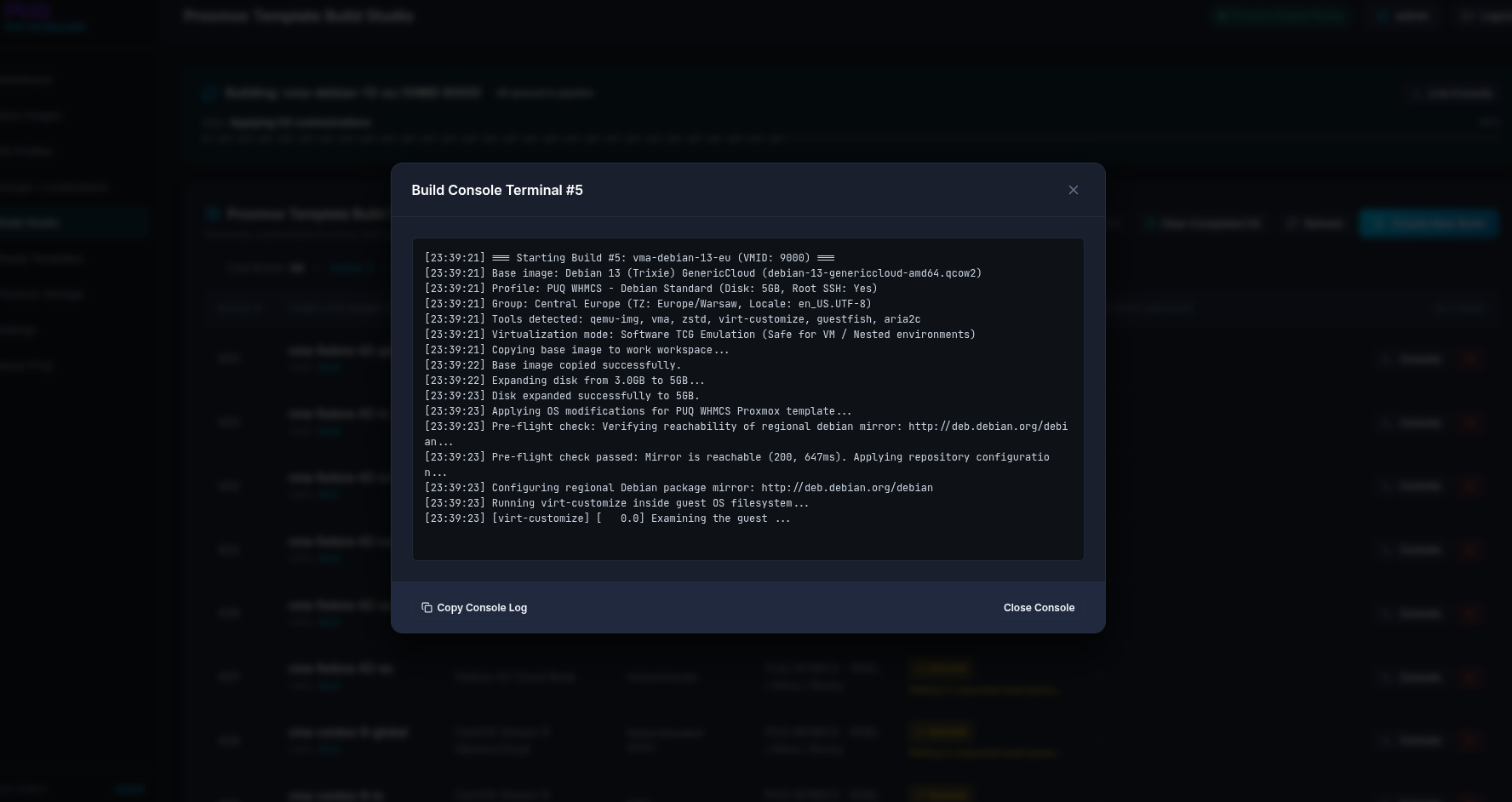 Build Console