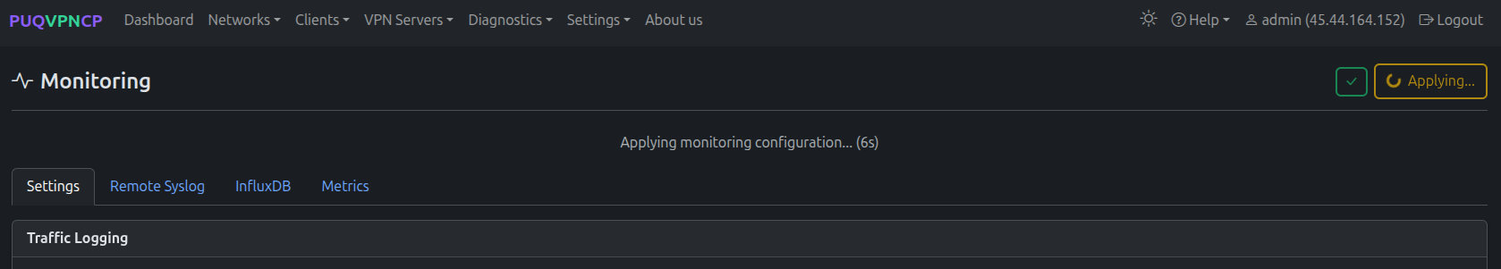 Monitoring applying