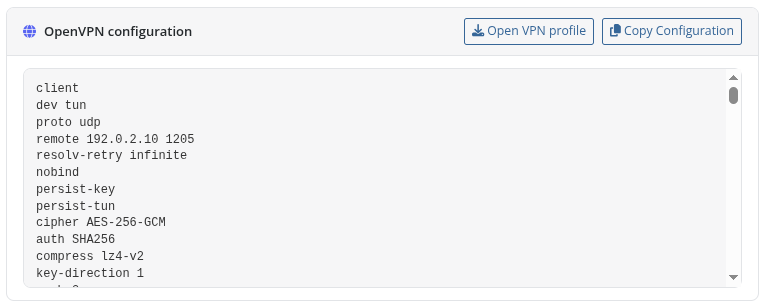 OpenVPN profile