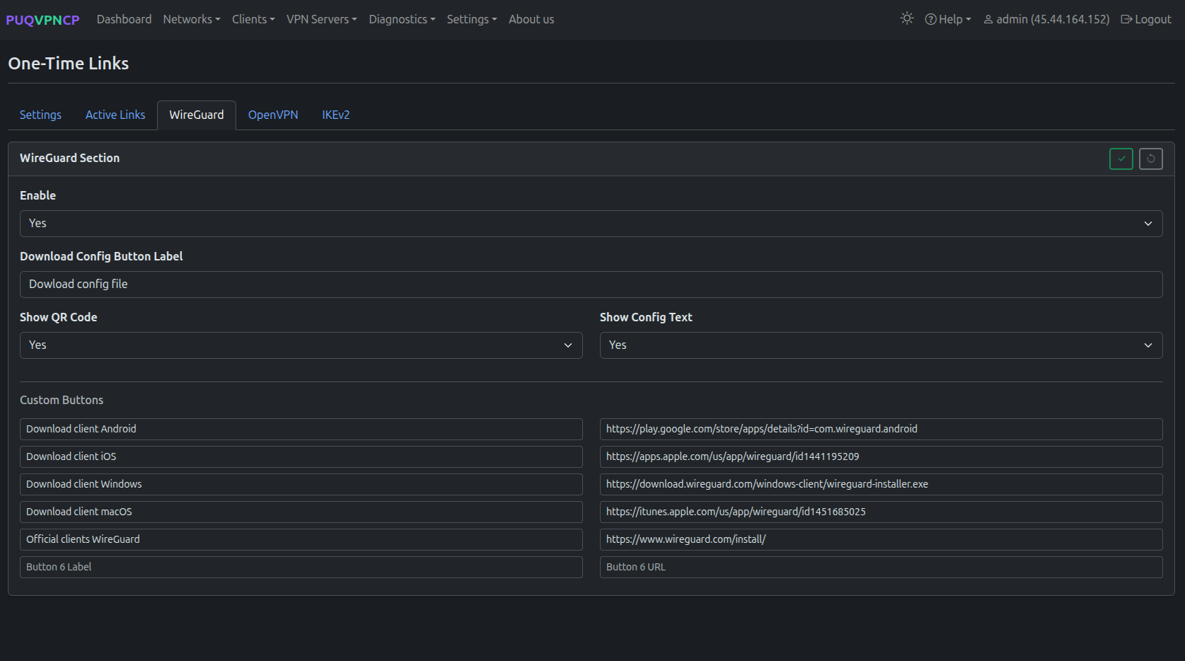 WireGuard OTL config