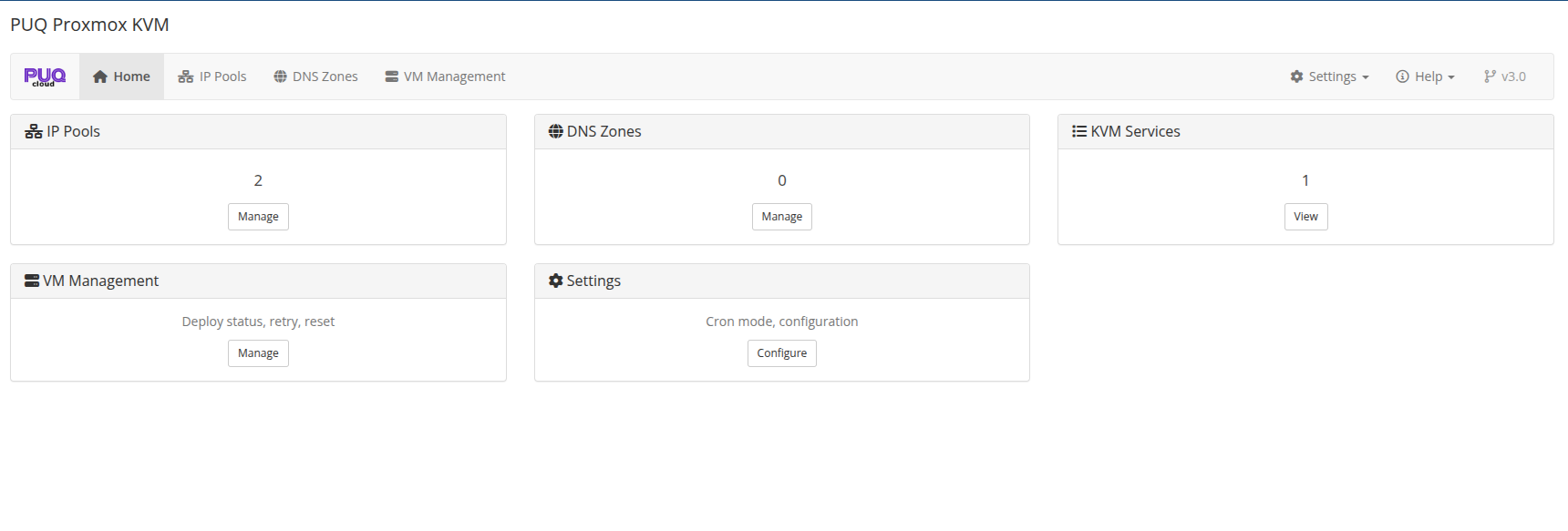 Addon dashboard