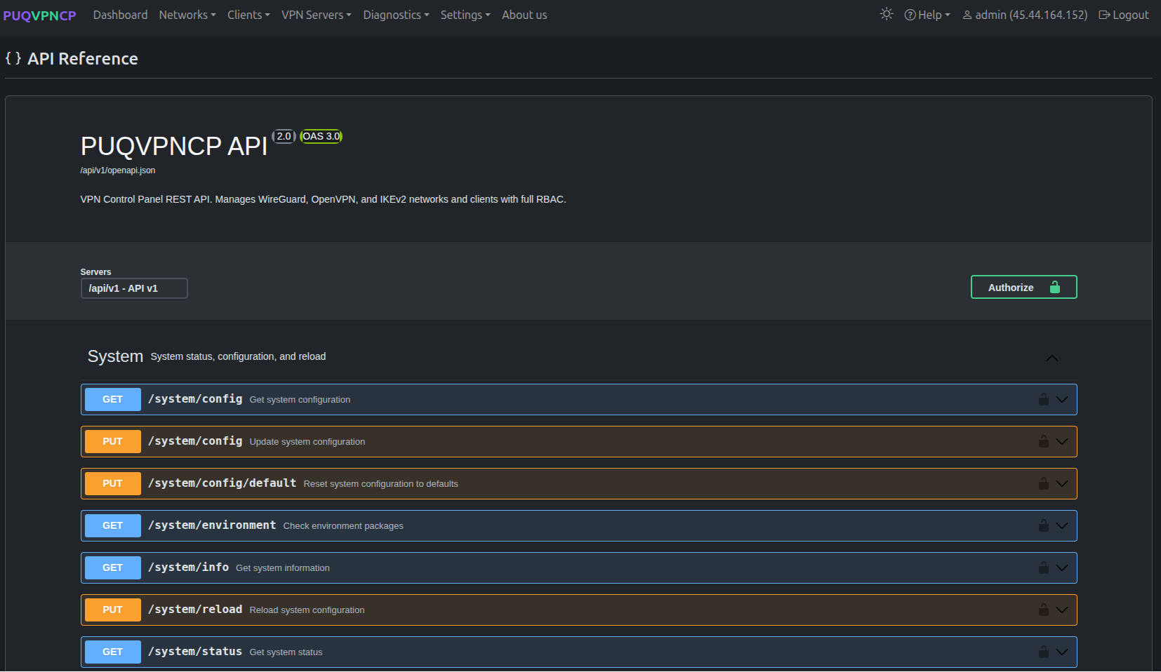 Swagger endpoints