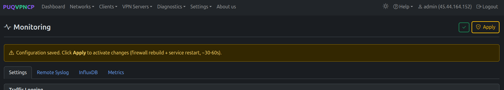 Monitoring status