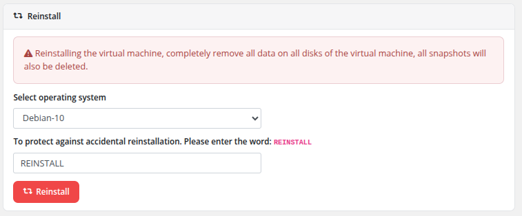 Reinstall page