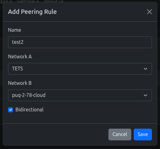 Add peering