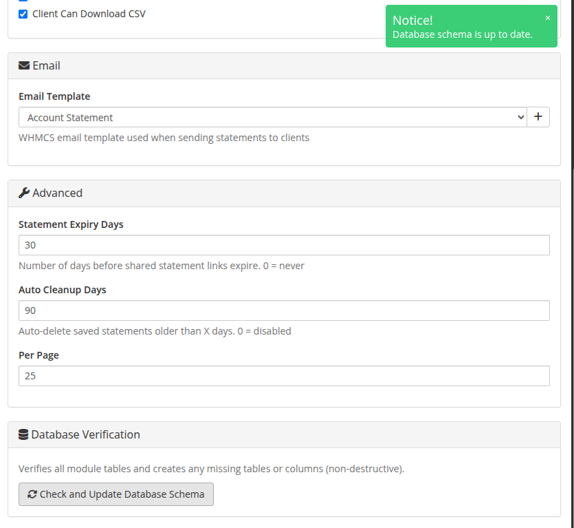 Database Verification — schema inspection and repair