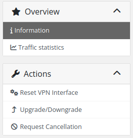 Client area - Sidebar