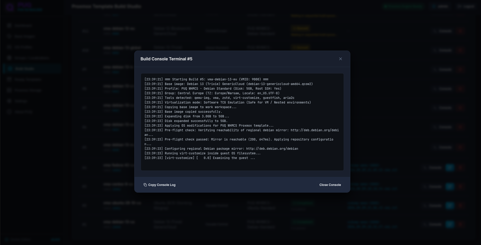 Build Console Output