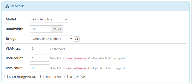 Network section